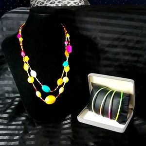 Beutiful set of necklace and bangles